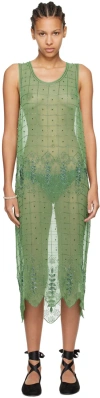 Bode Flint Dress In Green Green
