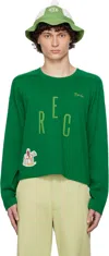 Bode Green 'rec' Pullover Sweater In Green