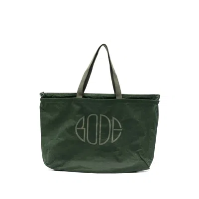 Bode Green Tote Bags Men