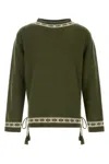 Bode Men Green Wool Moritz Sweater In Green