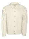 Bode Boxy Cotton Jacket With Button-up Front In Neutrals