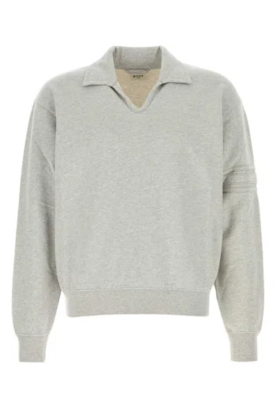 Bode Grey Crew Polo Sweatshirt In Gray