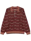 Bode Gridiron Polo Shirt In Braun