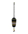 Bode Harbor Stripe Shoulder Bag In Black
