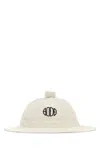 Bode White Cotton Bucket Hat In White