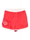 Bode Heart Deco Shorts In Red