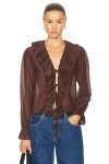 BODE HEARTWOOD FLOUNCE BLOUSE