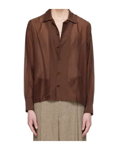 Bode Heartwood Shirt In Brown