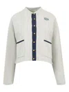 Bode Gray Heathered Cardigan In Grey