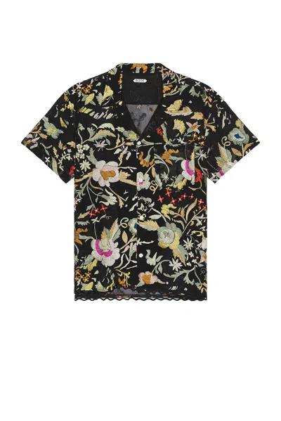 Bode Heirloom Floral Short Sleeve Shirt In Multi