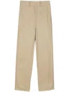 Bode High-rise Straight-leg Cotton Trousers In Neutrals