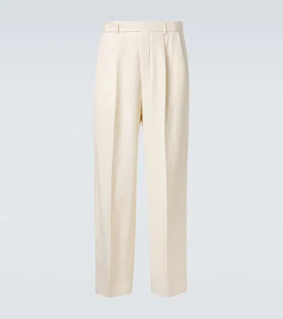 Bode High-rise Suit Pants In White