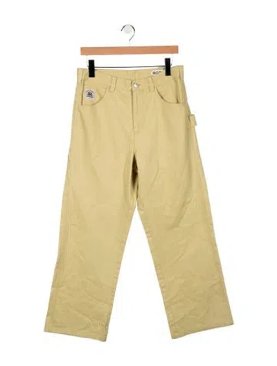 Pre-owned Bode High-rise Wide Leg Jeans In Green