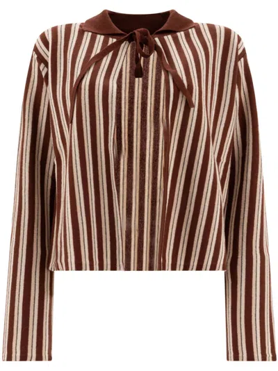 Bode Hogan Stripe Knitwear In Brown