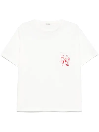 Bode Hoop-embroidered T-shirt In White