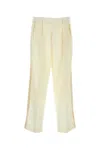 Bode Wool Pant With Lace Trim And Side Pockets In Neutral