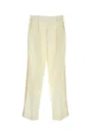 Bode Wool Pant With Lace Trim And Side Pockets In White
