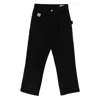 Bode Embroidered Denim Knolly Brook Trousers In Black