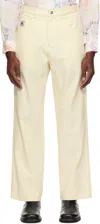 Bode "knolly Brook" Trousers In Herringbone Pattern In Nude