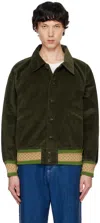 Bode Mens Green Multi Peerie Banbury Corduroy-texture Regular-fit Cotton Jacket In Green Multi