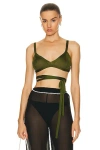 Bode Knit Bra In Apple Green