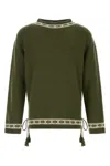 Bode Men Green Wool Moritz Sweater In Green
