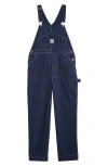 Bode Knolly Brook Cotton Twill Overalls In Dark Navy