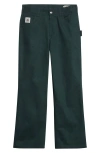Bode Knolly Brook Cotton Twill Trousers In Green