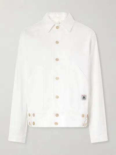 Bode Knolly Brook Logo-appliquéd Cotton-twill Jacket In White