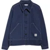 Bode Knolly Brook Side Tab Jacket In Dark Navy