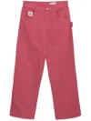 Bode Knolly Brook Trousers In Pink