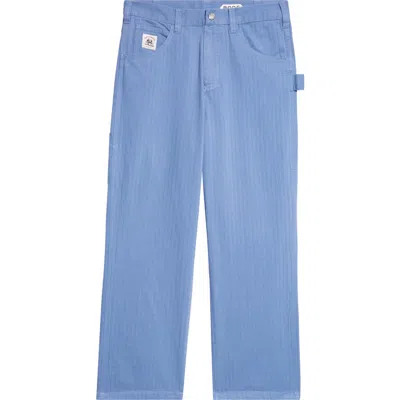 Bode Knolly Brook Twill Trousers In Blue