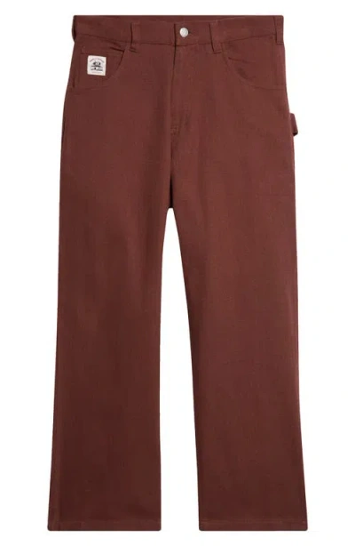 Bode Knolly Brook Twill Trousers In Brown