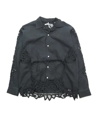 Bode Lace Shirt In Black