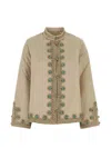 Bode Lapis Bead-embellished Jacket In Neutral