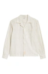 Bode Lavender Sail Shirt In White/purple