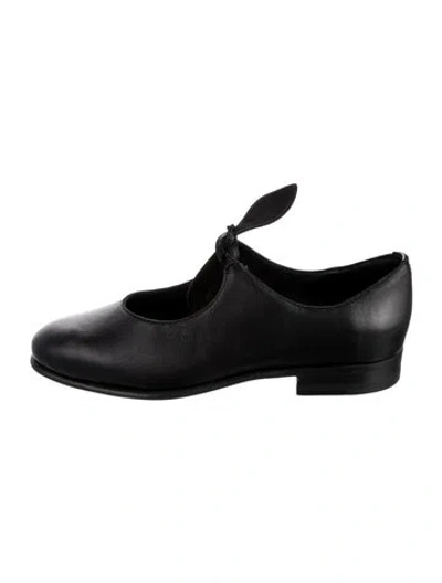 Pre-owned Bode Leather Oxfords In Black