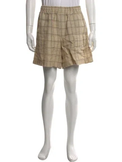 Pre-owned Bode Linen Cargo Shorts In Neutral