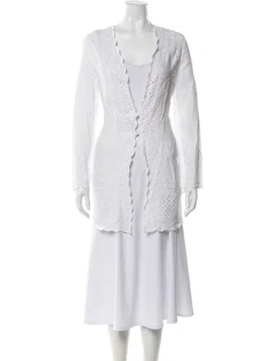 Pre-owned Bode Linen Coat In White