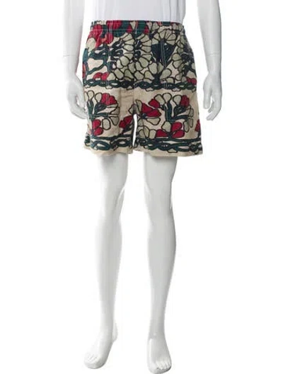 Pre-owned Bode Linen Jogger Shorts In Yellow