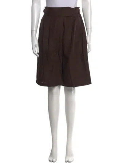 Pre-owned Bode Linen Knee-length Shorts In Brown