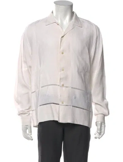 Pre-owned Bode Linen Long Sleeve Shirt In Neutrals