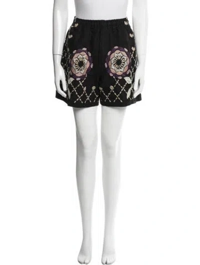 Pre-owned Bode Linen Mini Shorts In White