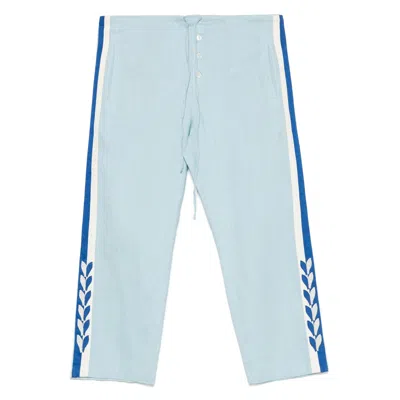 Bode Linen Pants In Blue