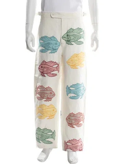 Pre-owned Bode Linen Pants In Neutral