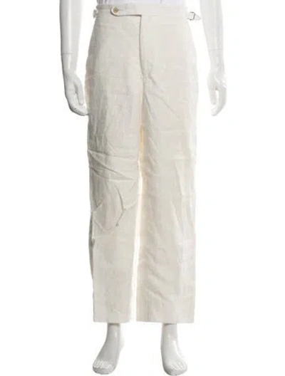 Pre-owned Bode Linen Pants In Neutrals