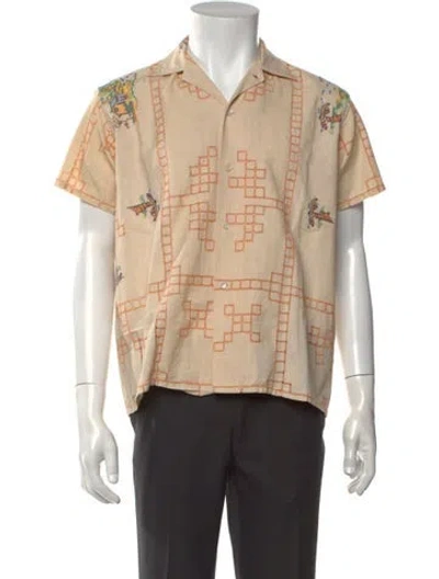 Pre-owned Bode Linen Patterned Shirt W/ Tags In Neutral