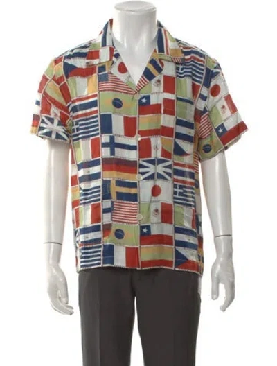 Pre-owned Bode Linen Printed Shirt In Multi