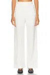 Bode Women's Linen Sailor Trousers In White