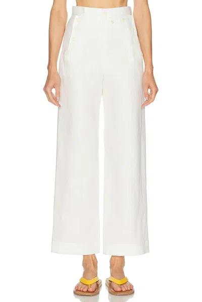 Bode Linen Sailor Trousers In White